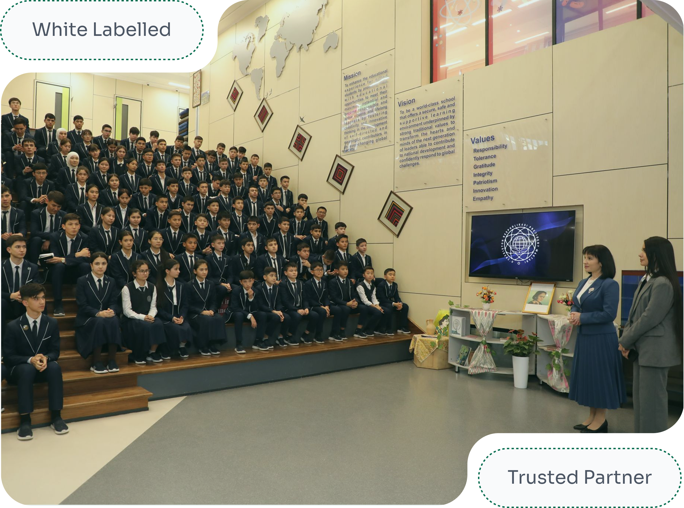 Prixion partner school students and staff