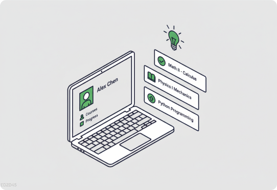 Laptop showing personalized recommendations