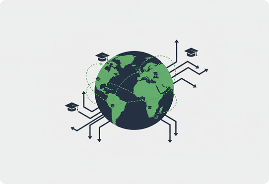 Global network of connected data points